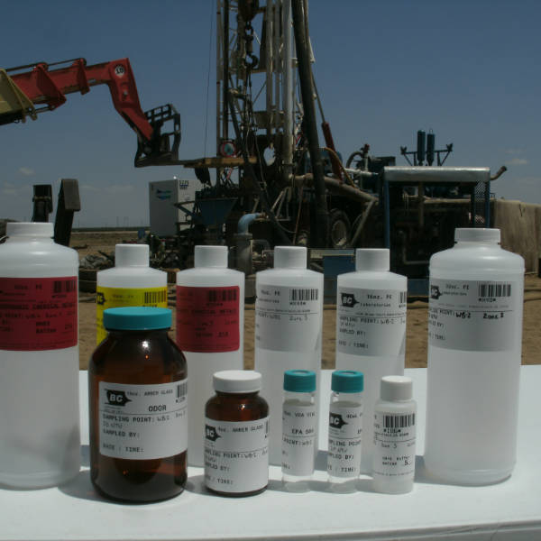 Water test bottles